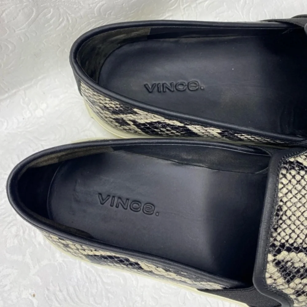 Vince Blair‎ Snakeskin Slip-on Sneakers sz 7.5